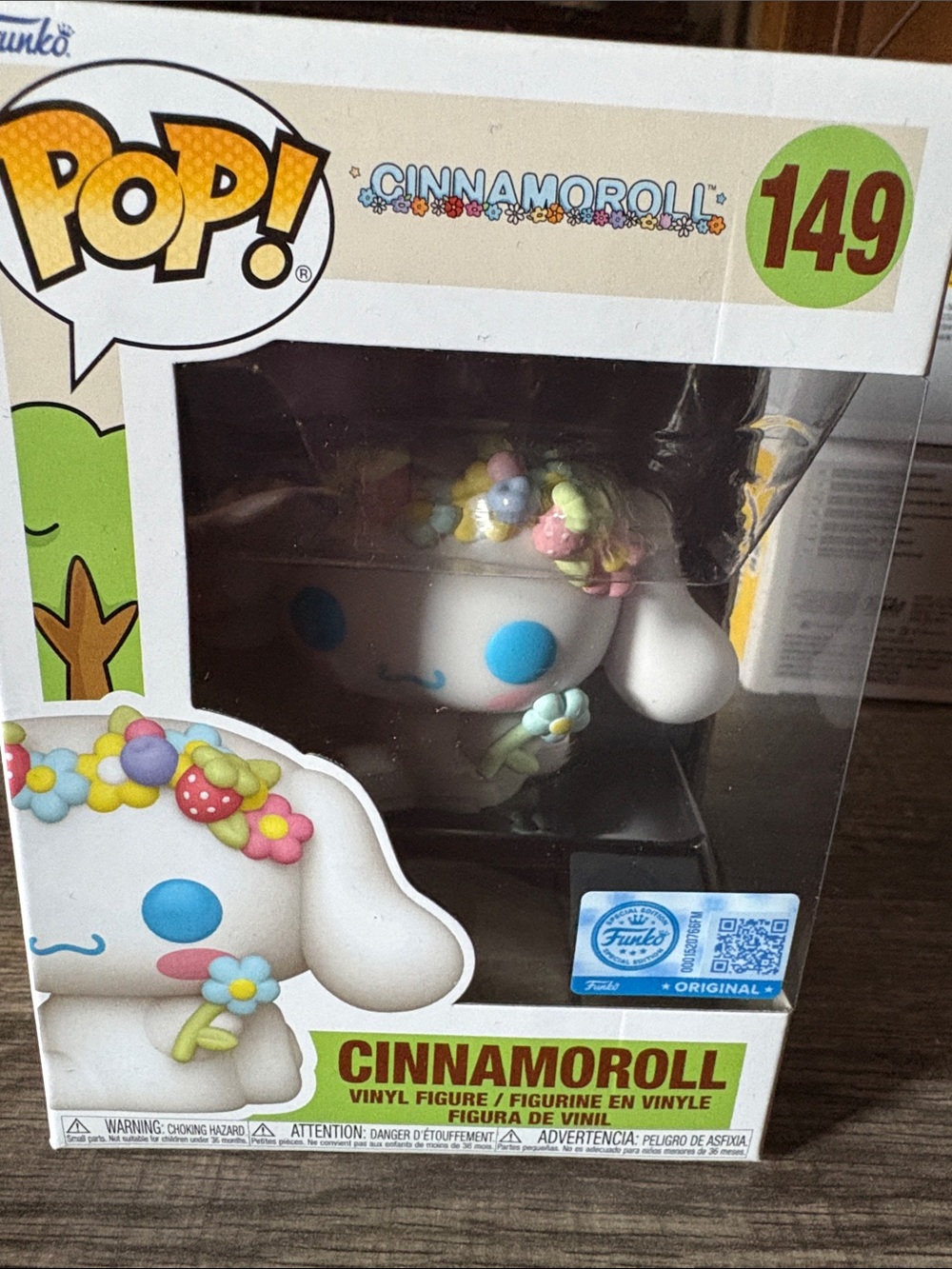 Funko Cinnamoroll Vinyl Figure — White with Blue and Pastel Floral Accents